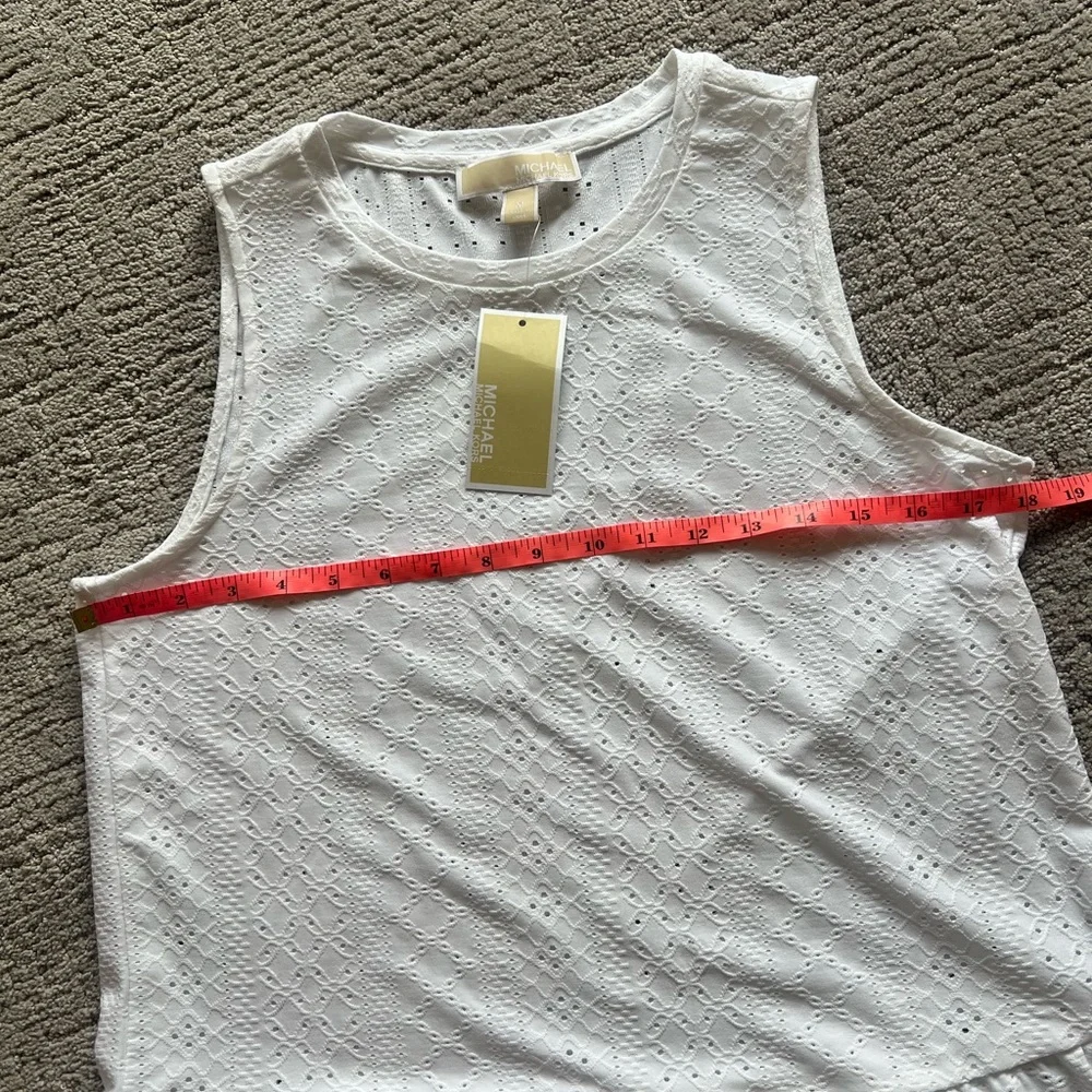 Michael Kors White Eyelet Sleeveless Top